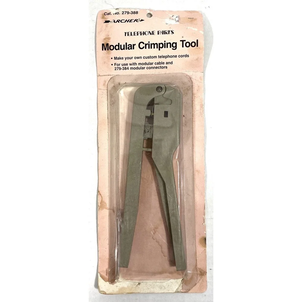 Vintage Archer Modular Crimping Tool Telephone Parts Cat No 279-388 Gray Plastic